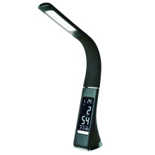 Светильник настольный Uniel TLD-542 LED 5W 5000K с часами чёрный